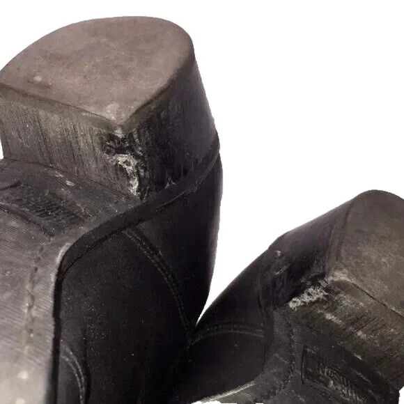 Harley-Davidson Ladies Black Leather Motorcycle Riding Boots Size 8M USA Made - Picture 14 of 16